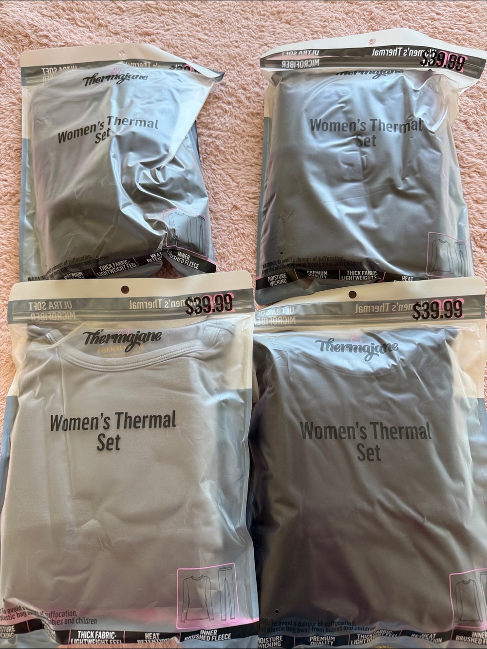 Brand new lined thermal sets. Women’s. XS